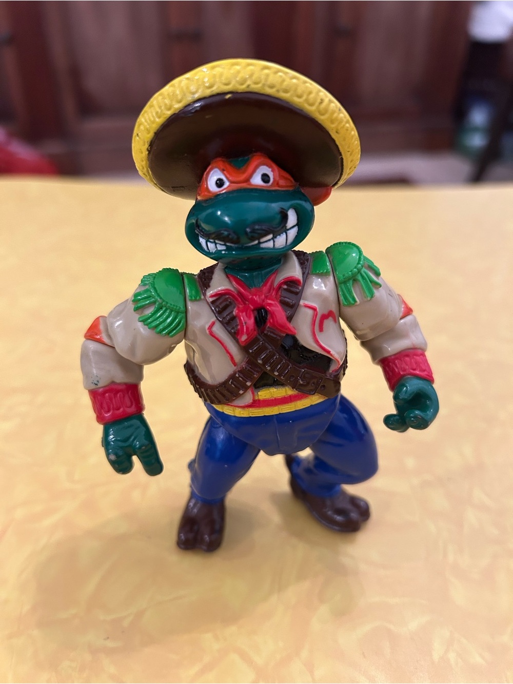 1992 TMNT Wacky Wild West Bandito Bashin Michelangelo Action Figure